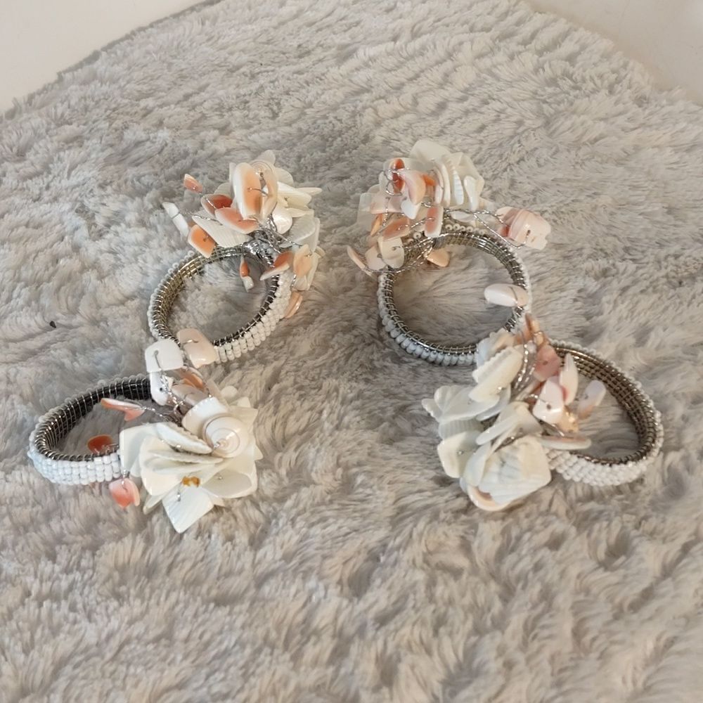 Sea Shell Napkin Rings Set of 4